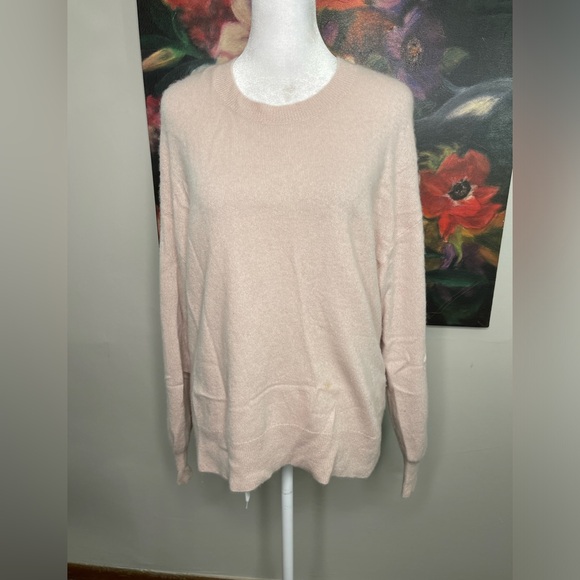SUBTLE Luxury Washable Cashmere Wesley Pullover in Dust Pink Sz Xs S Cozy - Picture 2 of 10